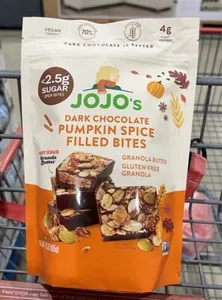 Dark chocolate pumpkin spice filled bites