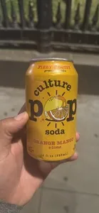 culture pop soda orange mango & lime