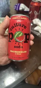 culture pop soda WATERMELON & lime