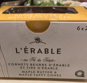 cornet beurre d erable et tire d érable