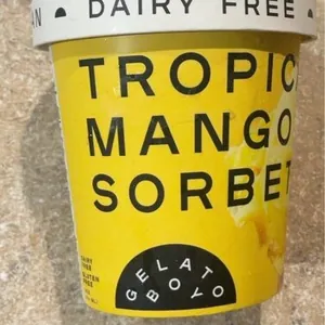 Tropical mango sorbet