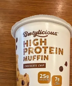 High protein chocolate chip muffin