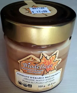 Fondant d'érable biologique