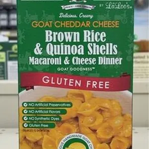 Goat Cheddar Cheese Brown Rice & Quinoa Shells Macaroni & Cheese
