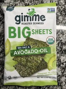 Organic BigSheets - Premium Roasted Seaweed - Avocado Oil