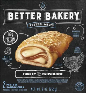Turkey provolone frozen pretzel melts