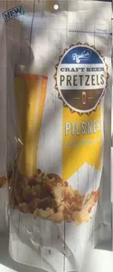 Pilsner flavored craft beer pretzels