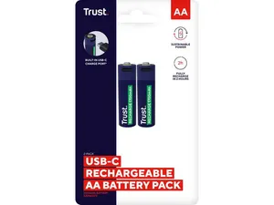 Batteri Laddbar TRUST AA USB-C 2/fp