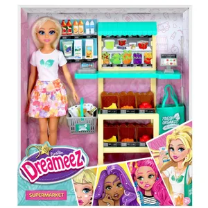 Supermarket-lekset med docka, kassa och tillbehör