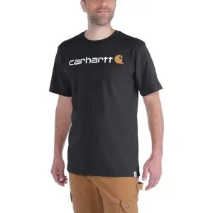 Carhartt Men's Core Logo T-Shirt Short Sleeve Black L