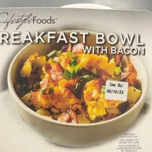Breakfast bowl with bacon