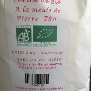 Farine de blé à la meule de pierre T80