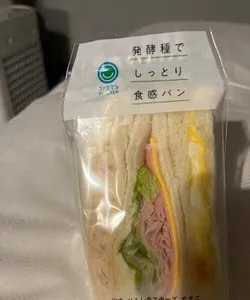 Tuna lettuce ham cheese egg sandwich