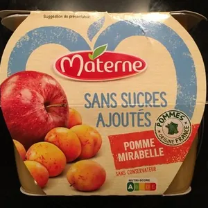 Materne pomme mirabelle sans sucres ajoutés