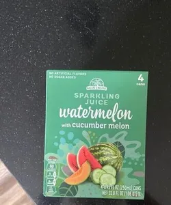 Sparkling juice, watermelon with cucumber melon