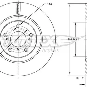 Bromsskiva TOMEX brakes TX 72-64