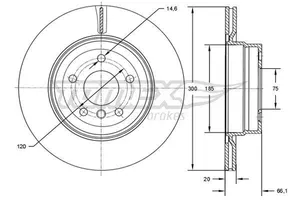 TOMEX brakes TX 73-00 Bromsskiva