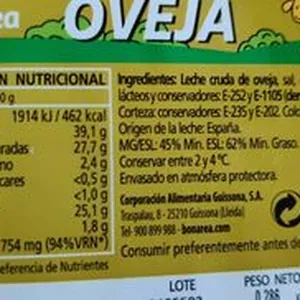 Queso oveja