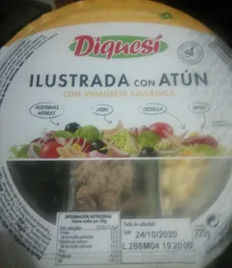 ilustrada de atún con vinagreta balsamica