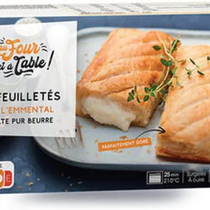 8 feuilletés emmental, pâte feuilletée pur beurre