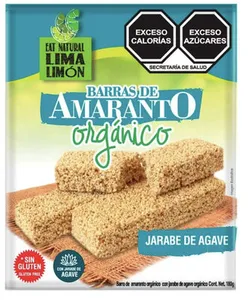 Barras de amaranto Eat Natural Lima Limón orgánico con jarabe de agave