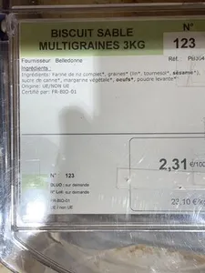 Biscuit sablé multigraines