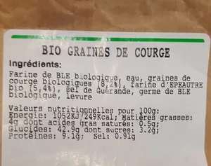 Bio graines de courge