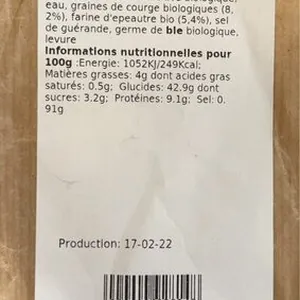 Bio graines de courge