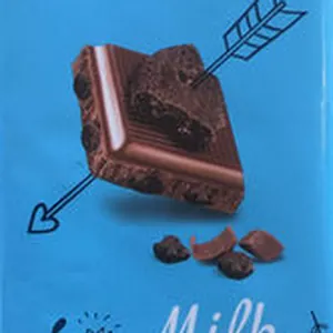 Milk chocolate with cocoa biscuits