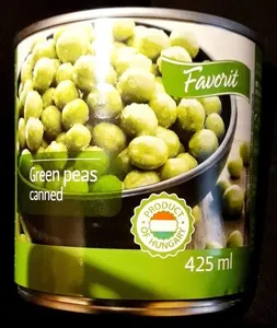 Консервиран зелен грах