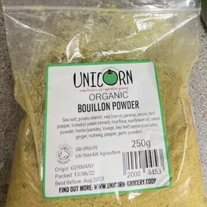 Organic bouillon powder