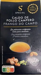 Caldo de pollo de corral