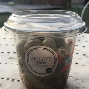 Olives vertes dénoyautées herbes et citron