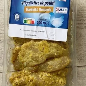 Aiguillettes de poulet ( marrinées moutarde)