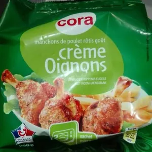 Manchons de poulet crème oignons