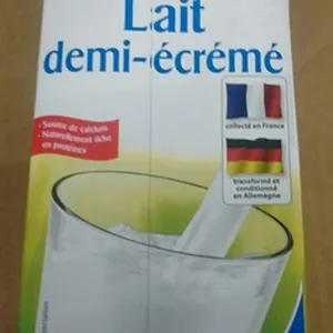 Lait demi-écrémé stérilisé UHT