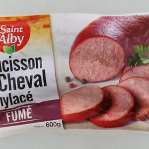 Saucisson de cheval amylacé fumé