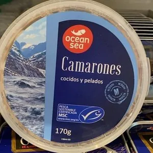 Camarones cocidos y pelados