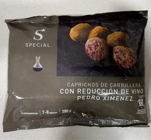 Caprichos de carrillera con reducción de vino pedro ximénez