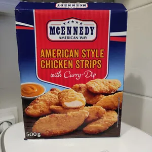 American Style Chicken strips with Curry Dip