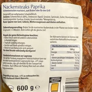 Nackensteaks Paprika