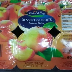 Desserts de fruits pomme pêche