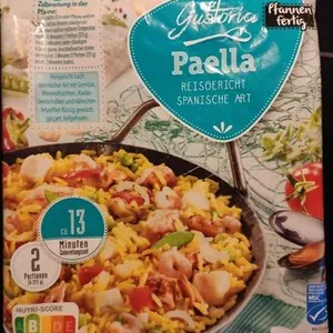 Paella Reisgericht spanische Art