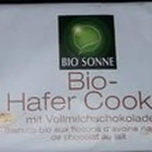 Biscuits bio aux flocons d'avoine nappés de chocolat au lait