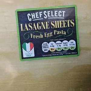 Lasagne Sheets