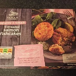 Breaded salmon fishcake