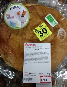 Galette pommes bio Auchan