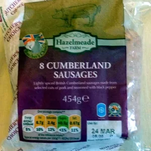 8 cumberland sausages
