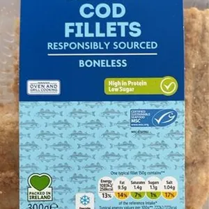Breaded cod fillets