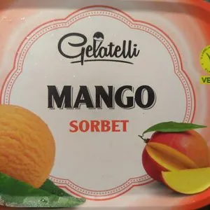 Helado sorbete de mango